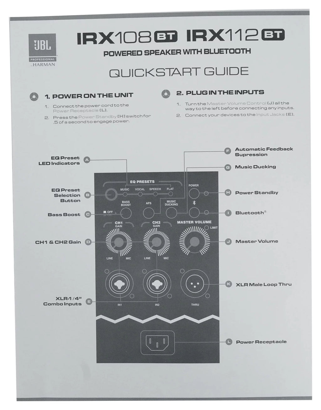 2 Powered PA Speakers with Bluetooth X9353