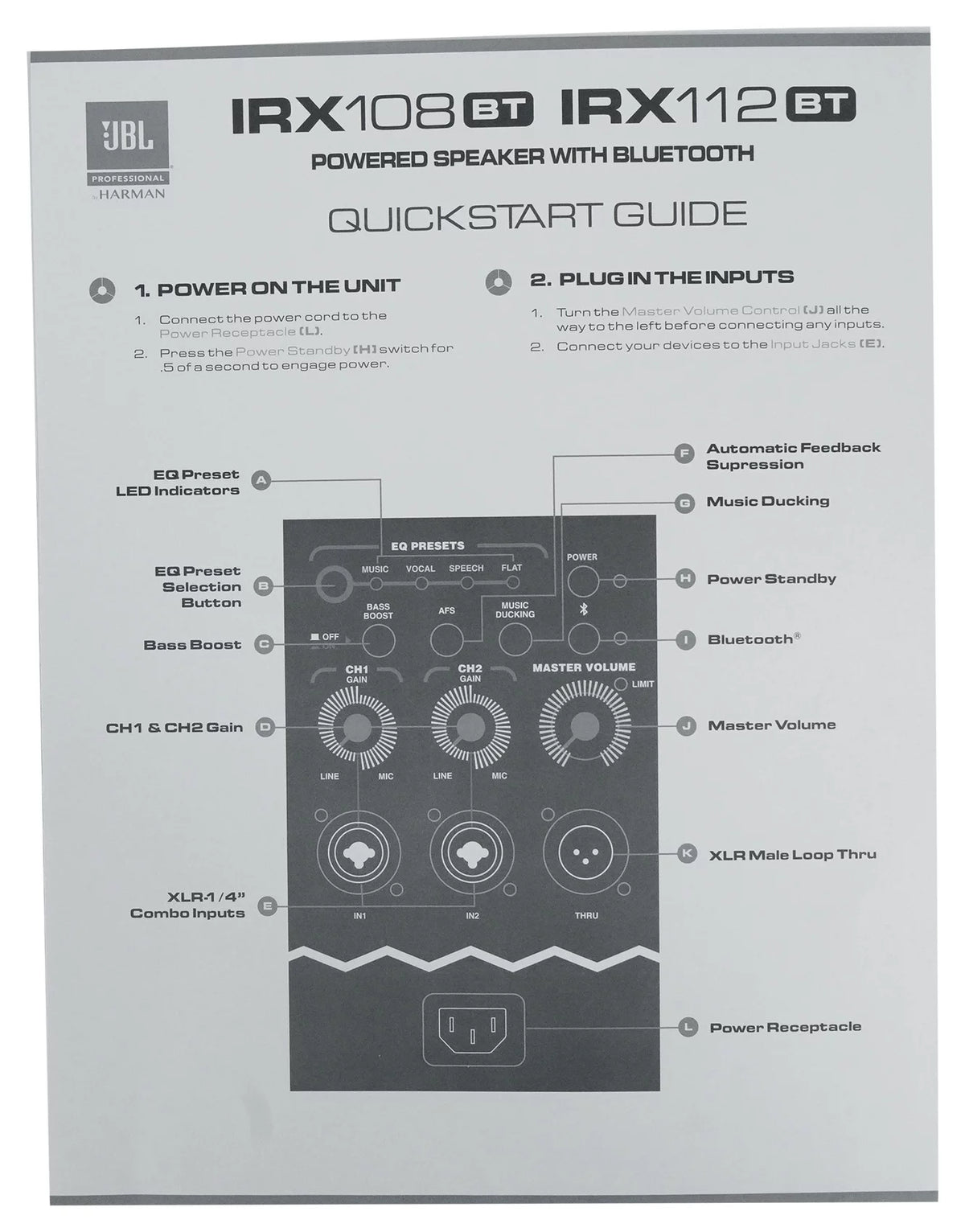 2 Powered PA Speakers with Bluetooth X9353