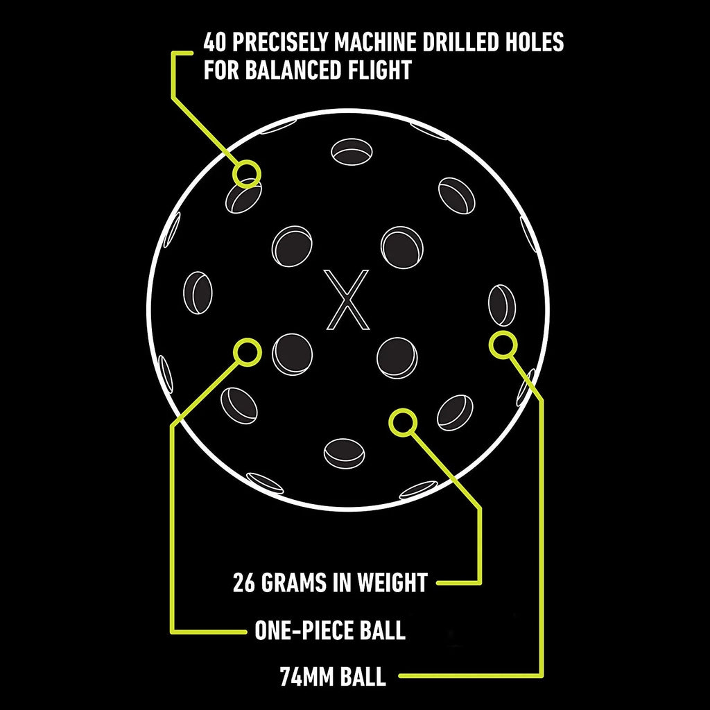 Yellow 12 Piece Pickleballs H57734