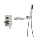 Wall Mount Roman Tub Faucet with Hand Shower Brushed Nickel C719068
