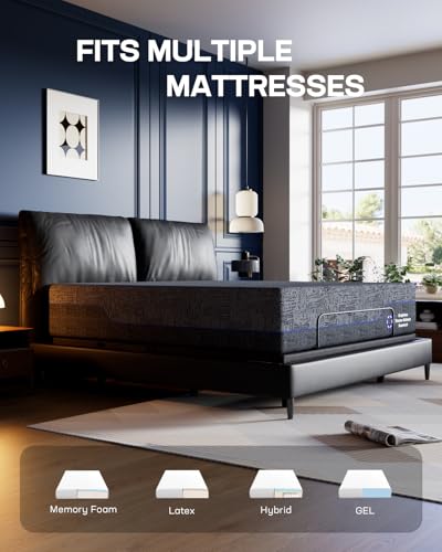 Queen Adjustable Bed Frame with 10-inch Cooling Gel Memory Foam Mattress A9503