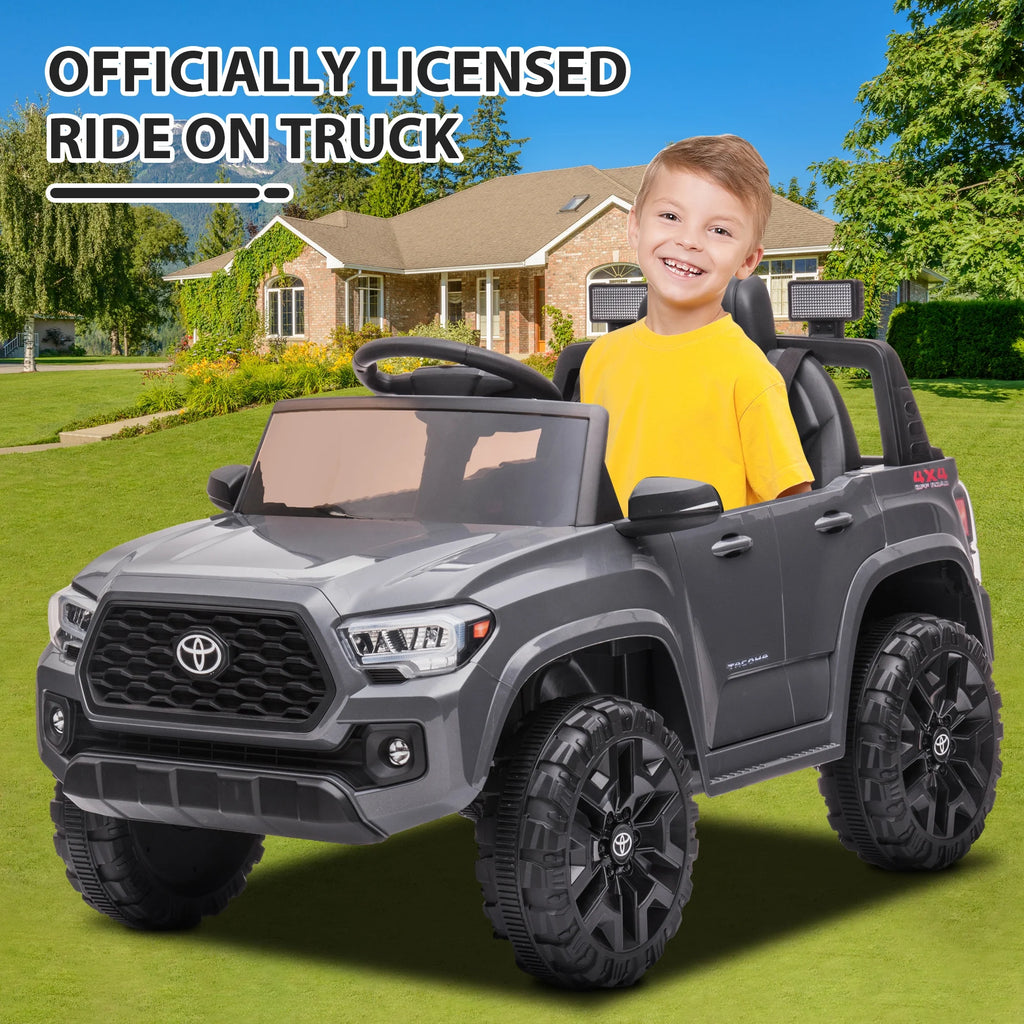 12V Battery Powered Ride on Truck with Remote Control, Gray I920377