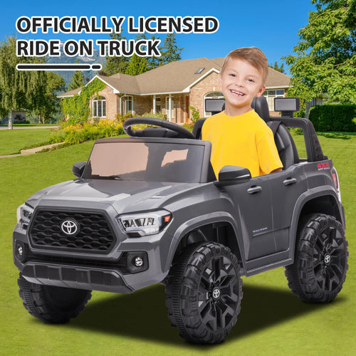 12V Battery Powered Ride on Truck with Remote Control, Gray I920377
