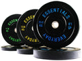 210 lbs Black Bumper Plate Set with Steel Hub W20691