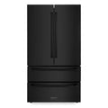 36 inch French Door Refrigerator with Ice Maker in Black Stainless Steel P196