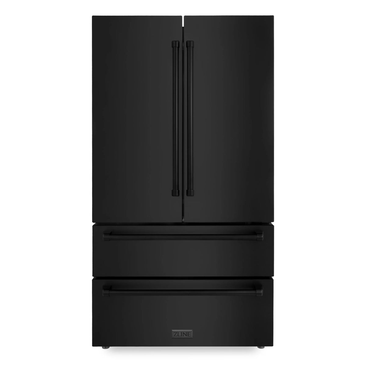 36 inch French Door Refrigerator with Ice Maker in Black Stainless Steel P196
