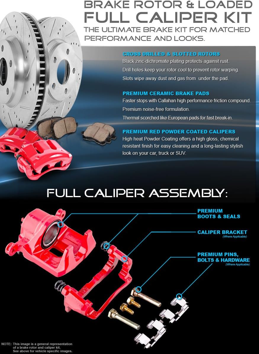 299.8 mm 5 Lug Brake Disc Rotors + Ceramic Brake Pads + Clips F41798