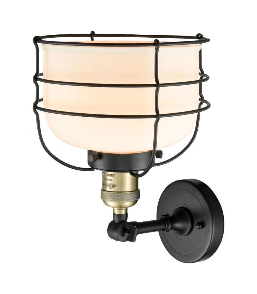 1 Light Semi-Flush Mount Black Antique Brass N6682