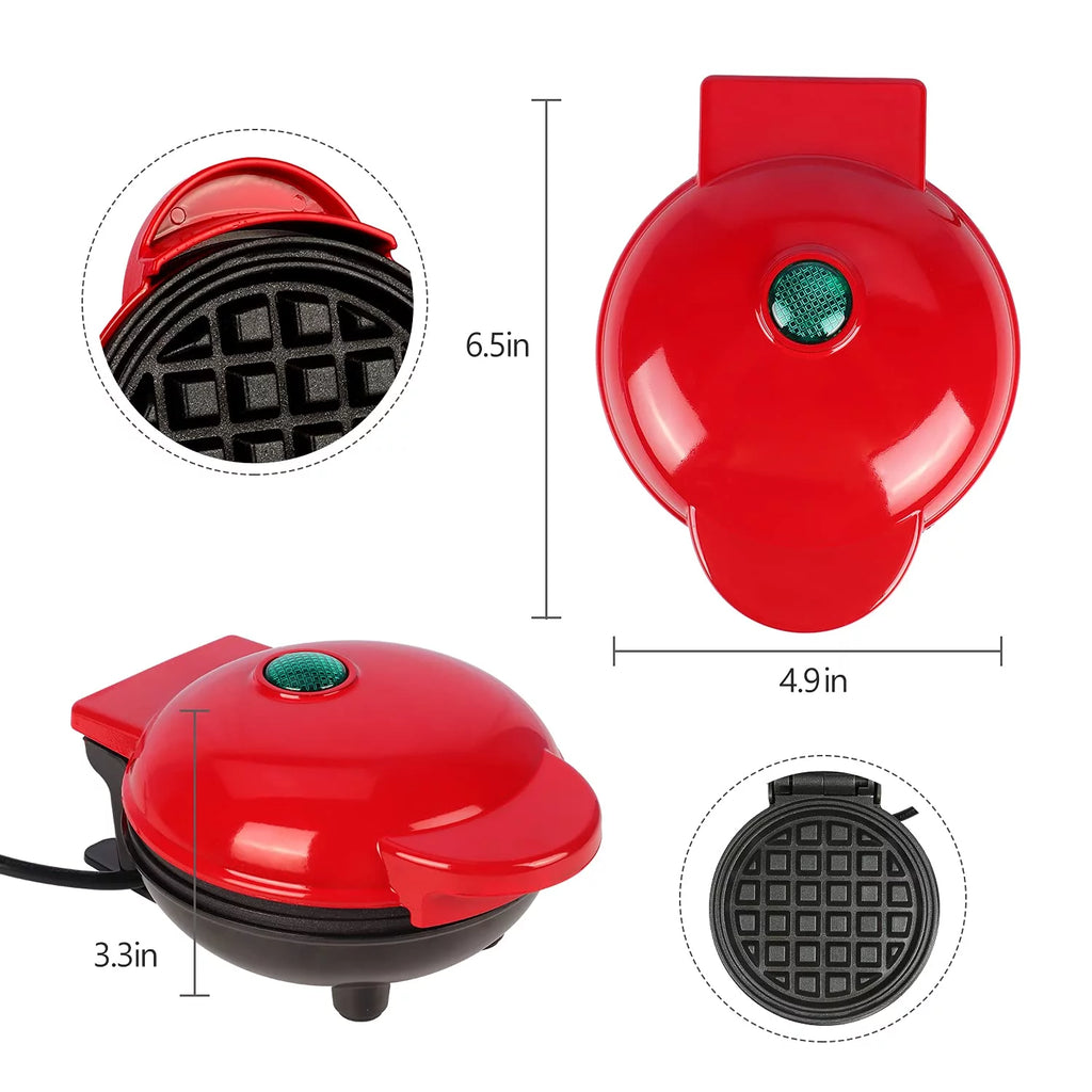 4 inch Portable Electric Non-Stick Mini Waffle Maker F307622