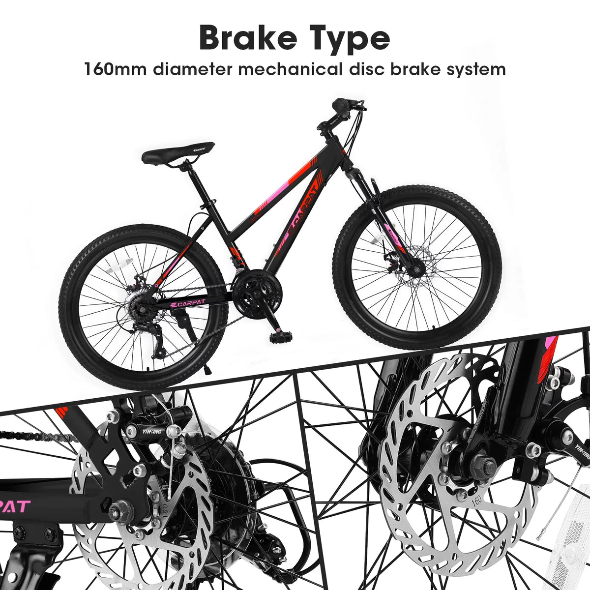 Blue 21-Speed Disc Brakes Mountain Bike D3252