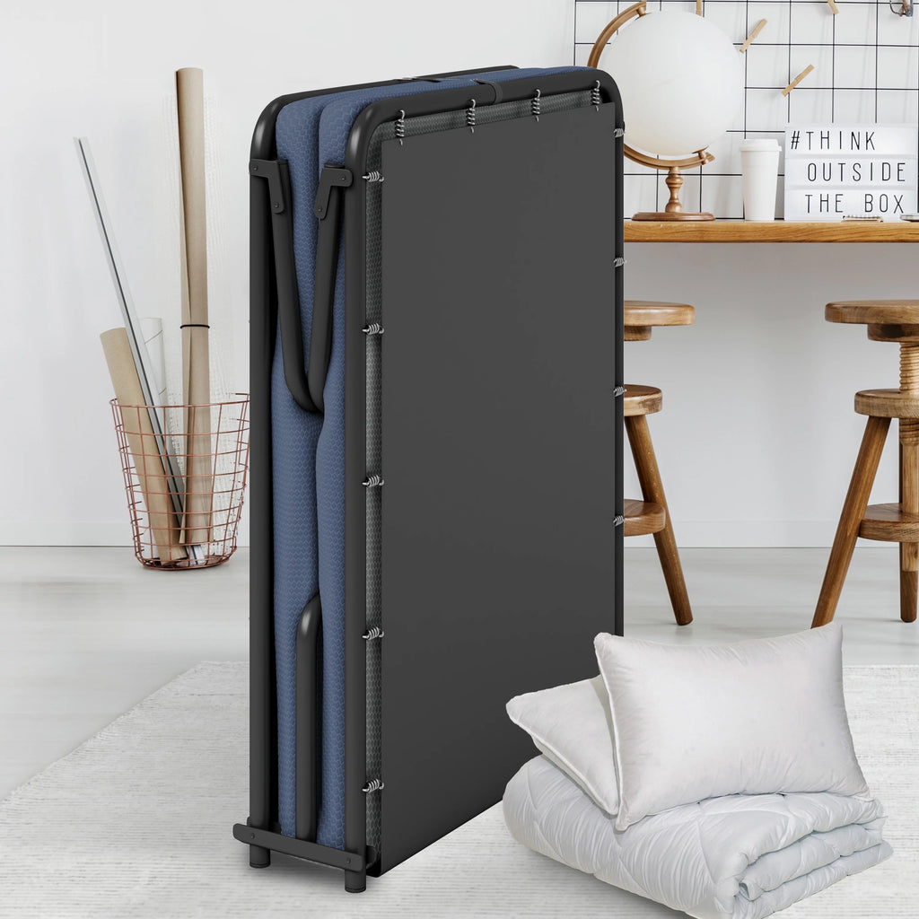 Folding Guest Bed Cot with Cooling Gel Foam Mattress, Twin R7397