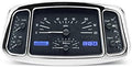 Analog Dash Gauges System Black Alloy Blue K161
