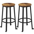 26"H Pub Height Bar Stools Set of 2 Rustic Brown S29961