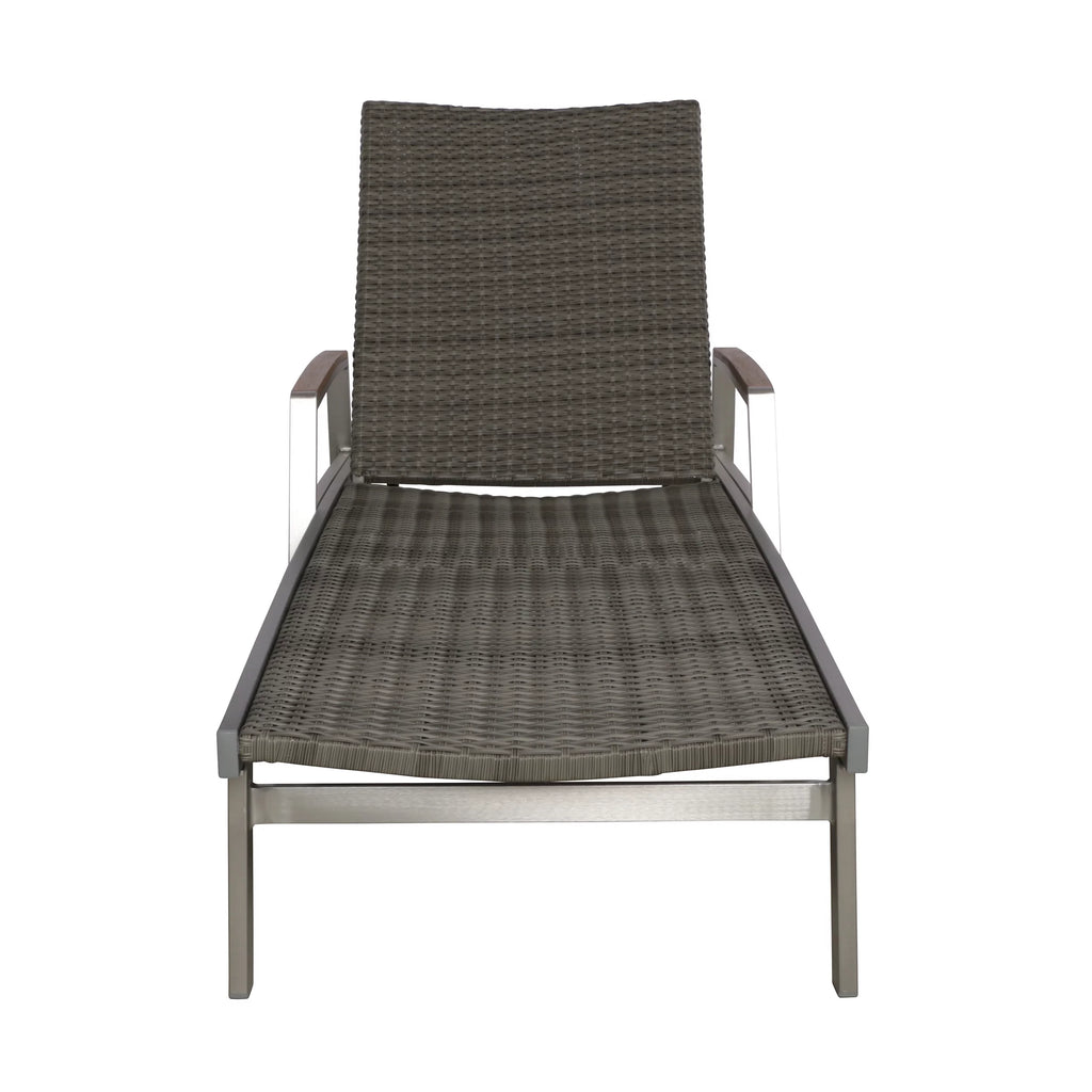 Outdoor Wicker and Aluminum Chaise Lounge U65784