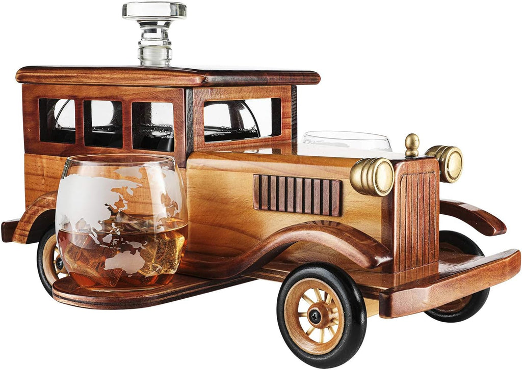 Whiskey Decanter Set with 750ml Decanter and 2 10oz Tumbler Glasses R588