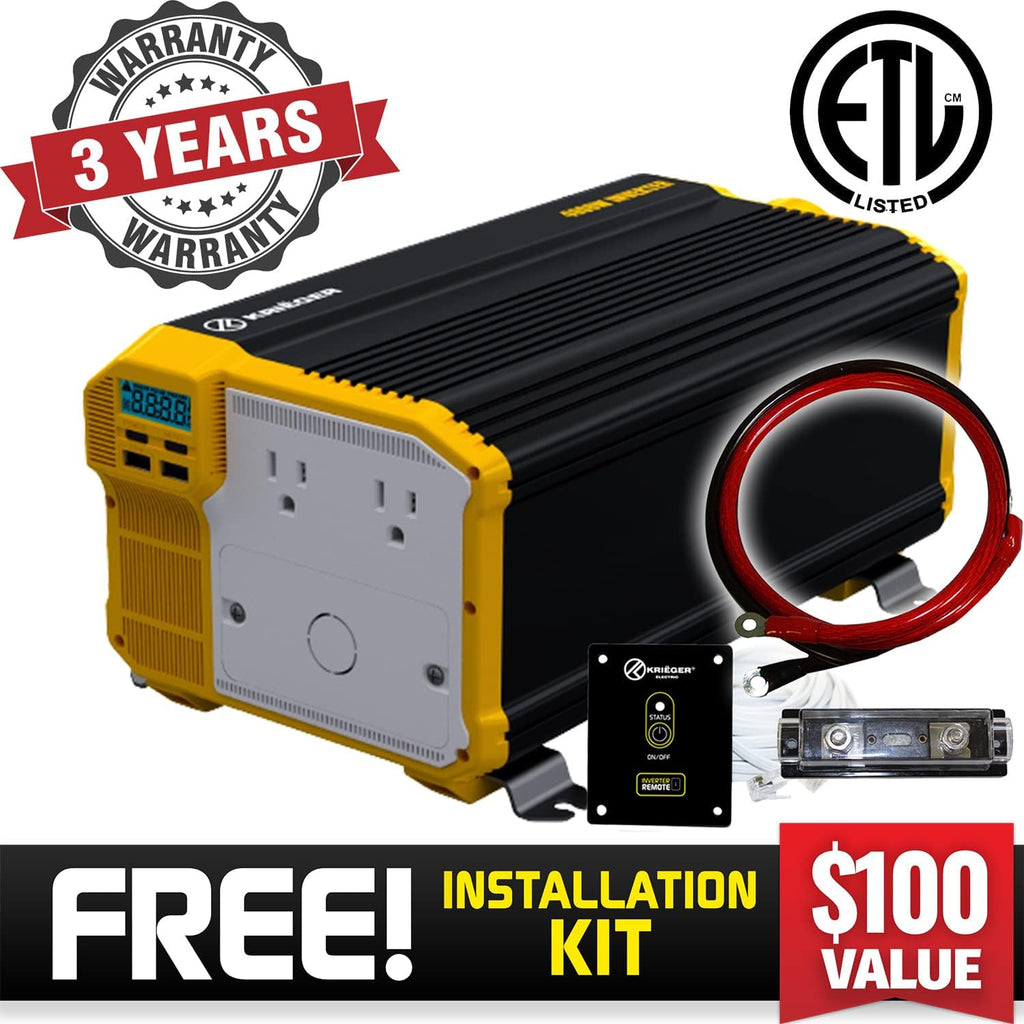 3000 Watts 12V to 110V Modified Sine Wave Power Inverter H17194