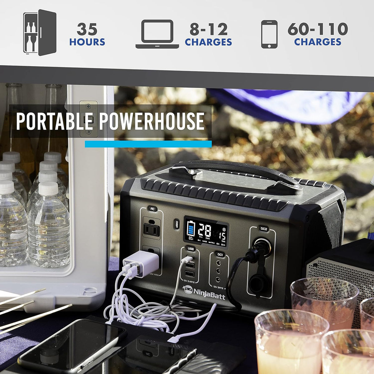 500W Portable Power Station with 560Wh Battery F175922