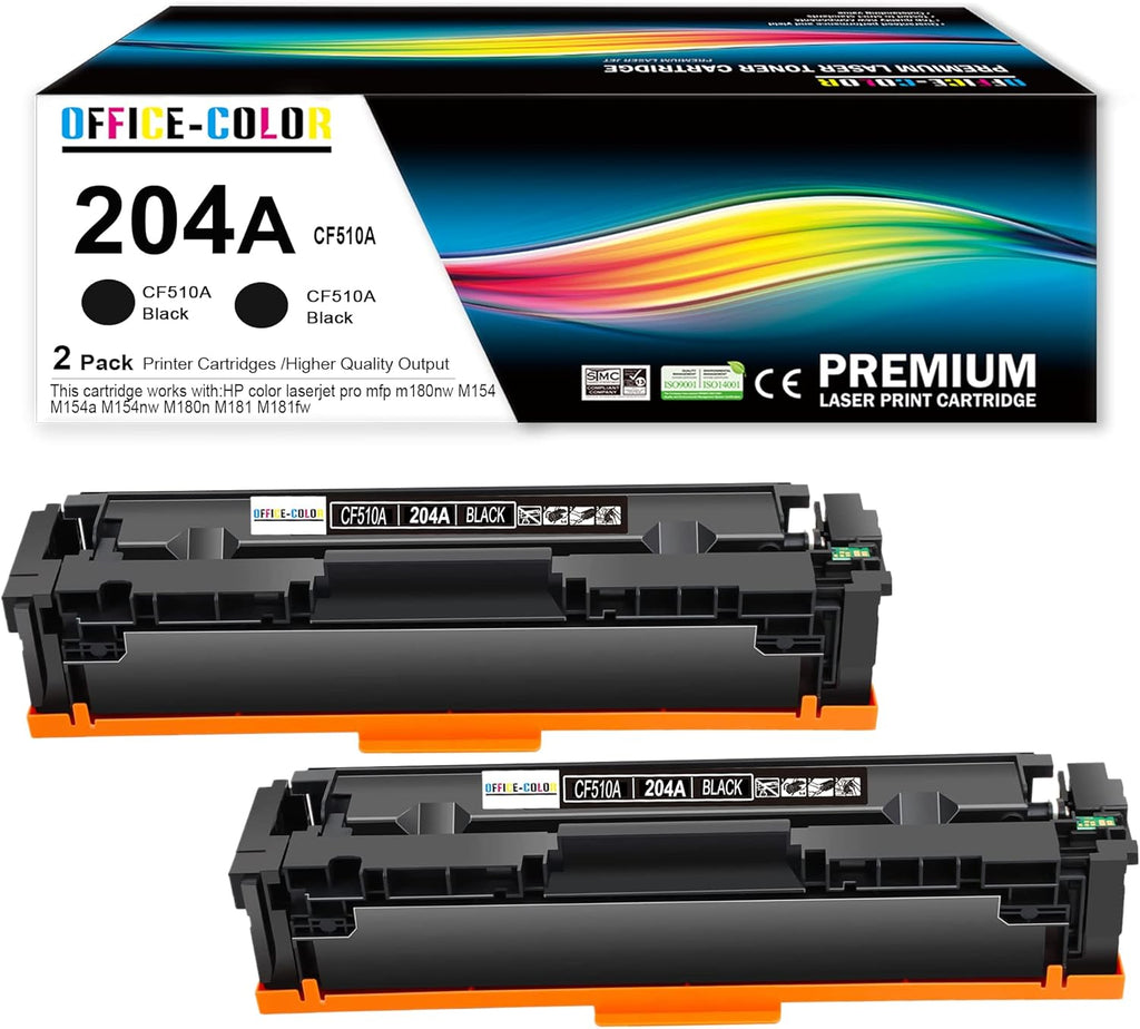 2 Pack Black Compatible Toner Cartridge O41076