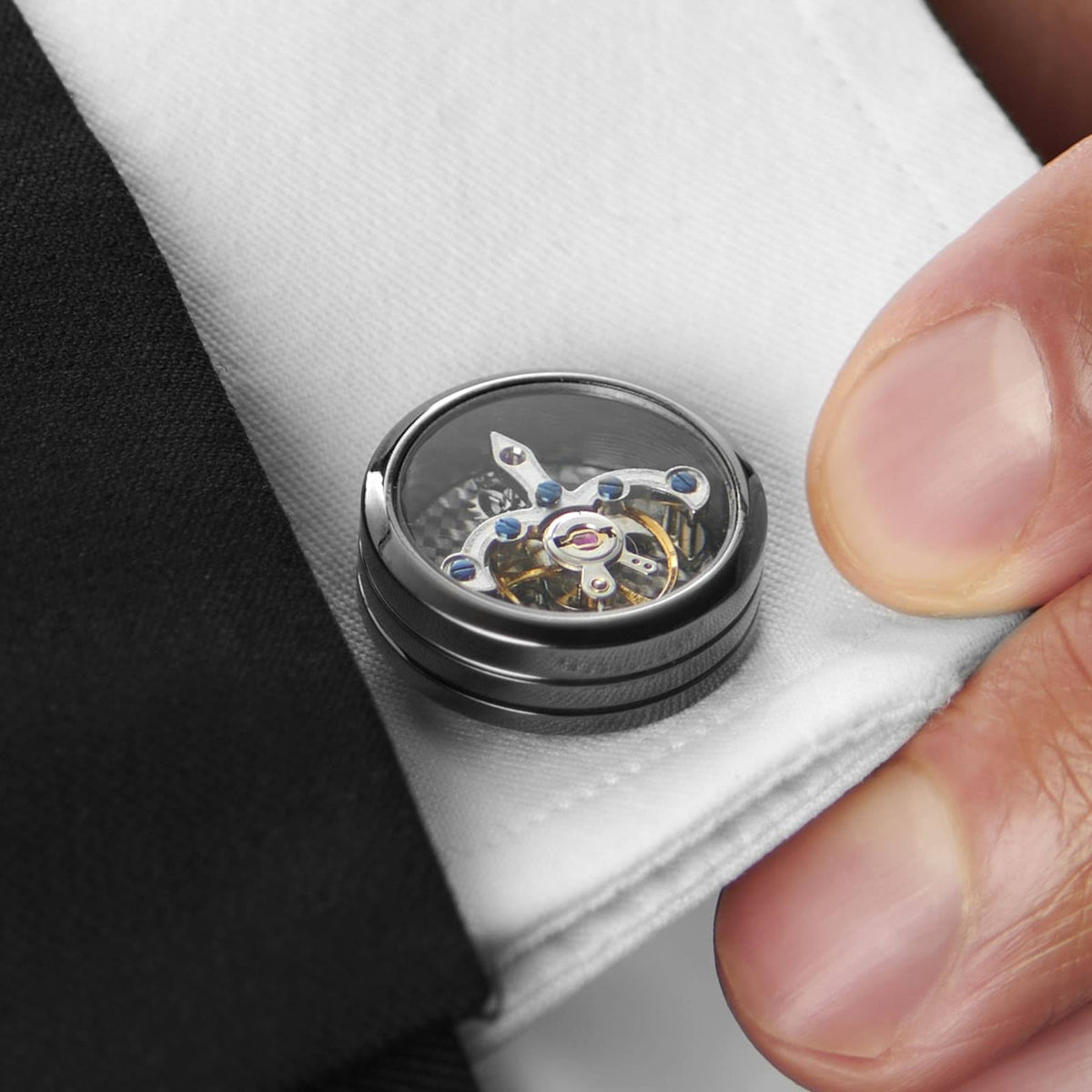 Black Mechanical Cufflinks F982596