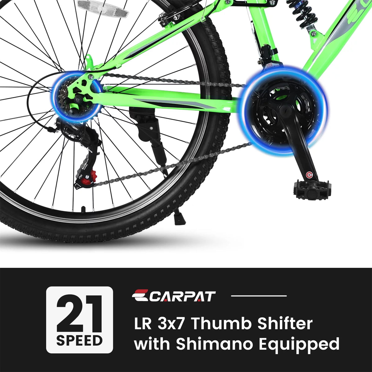 Blue 21-Speed Disc Brakes Mountain Bike D3252