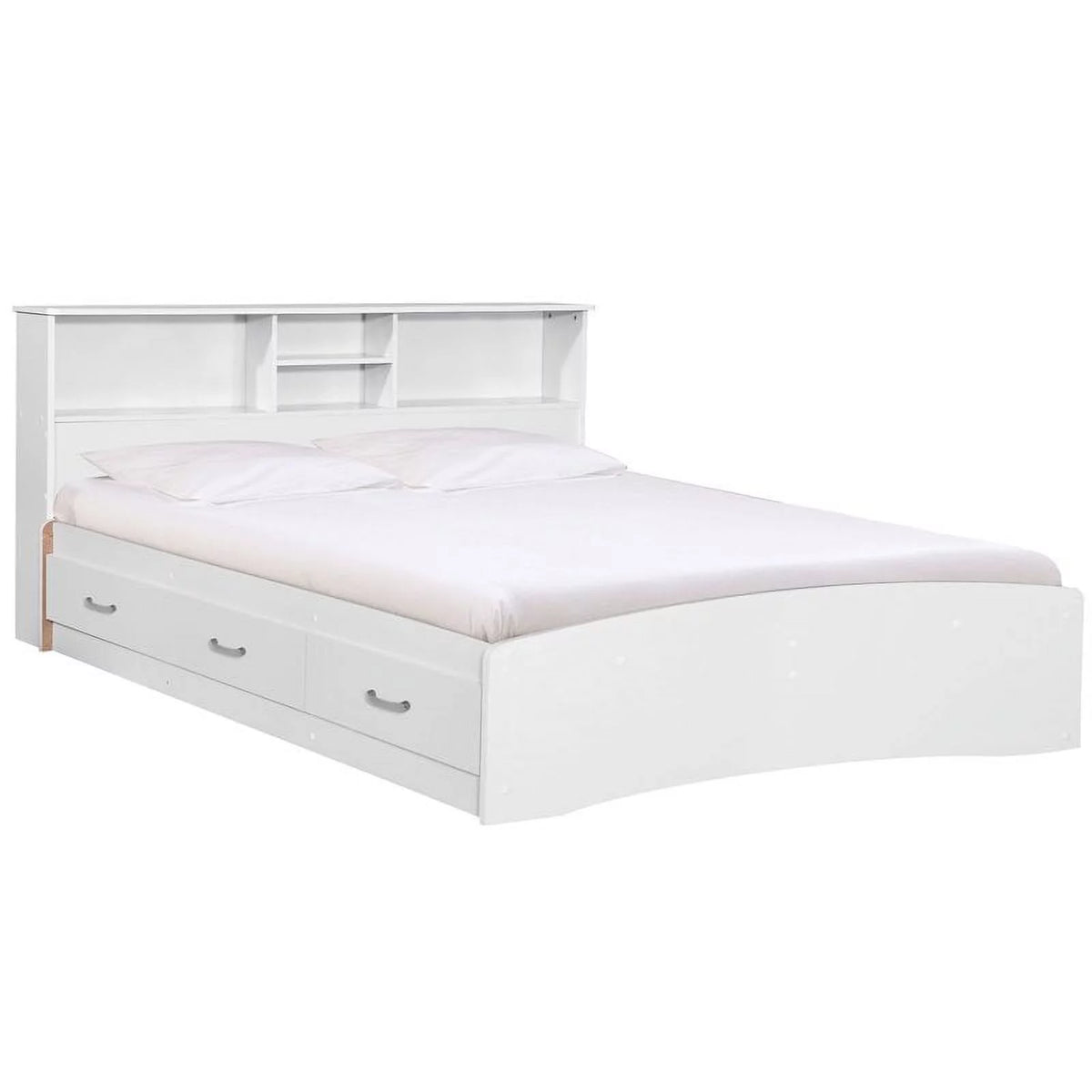 Modern White Queen Captains Bed I8094