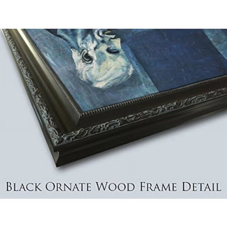 Black Ornate Wood Framed Art Print V276992