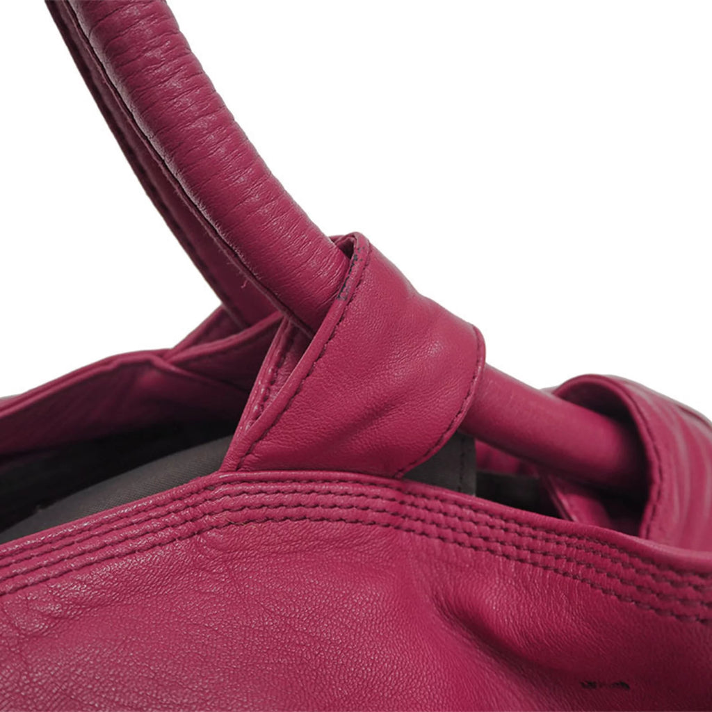 Pre-Owned Pink Leather Handbag X7722