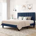 Queen Size Pink Velvet Upholstered Bed Frame P948506