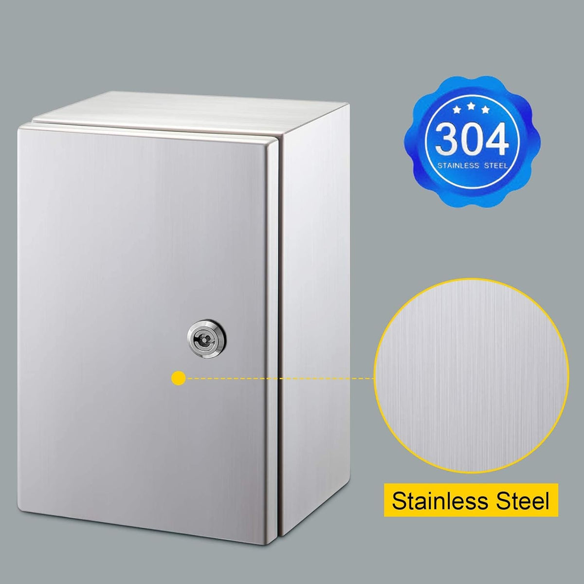 10 x 8 x 4'' NEMA 4X Steel Electrical Enclosure V8209