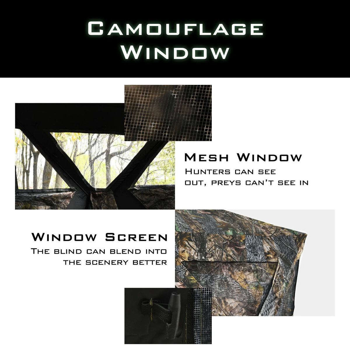 Portable 3 Person Pop-Up Hunting Blind with Carrying Bag X522153