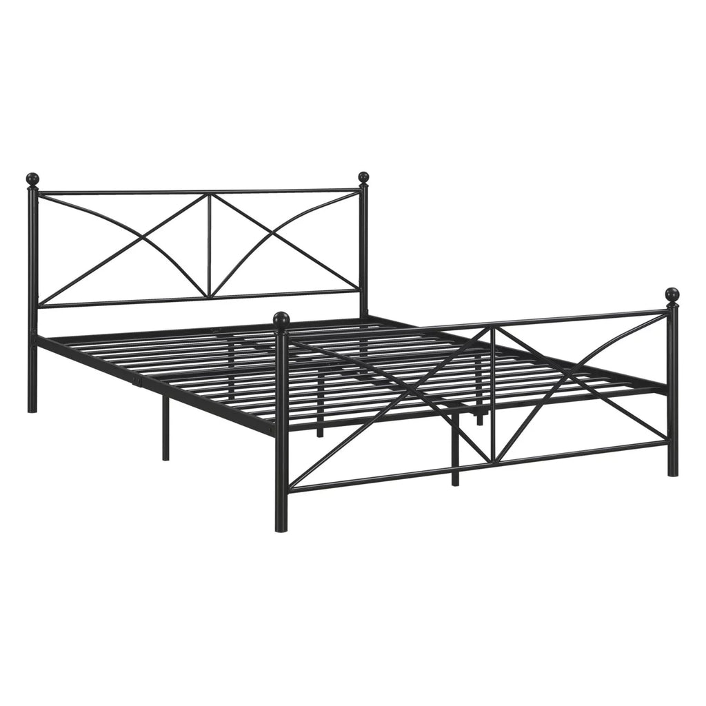 Queen Size Black Metal Bed D82769