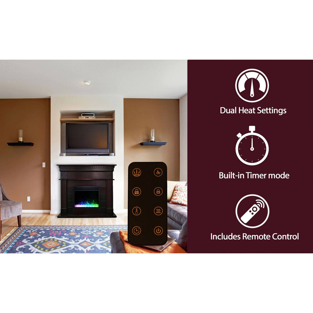 47.8-in. Electric Fireplace Mantel with Crystal Insert Q449870