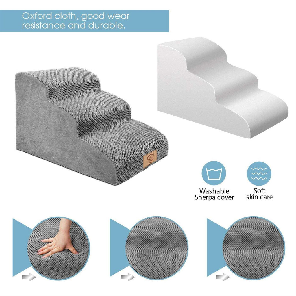3 Tiers Non-Slip High Density Foam Dog Steps N58146