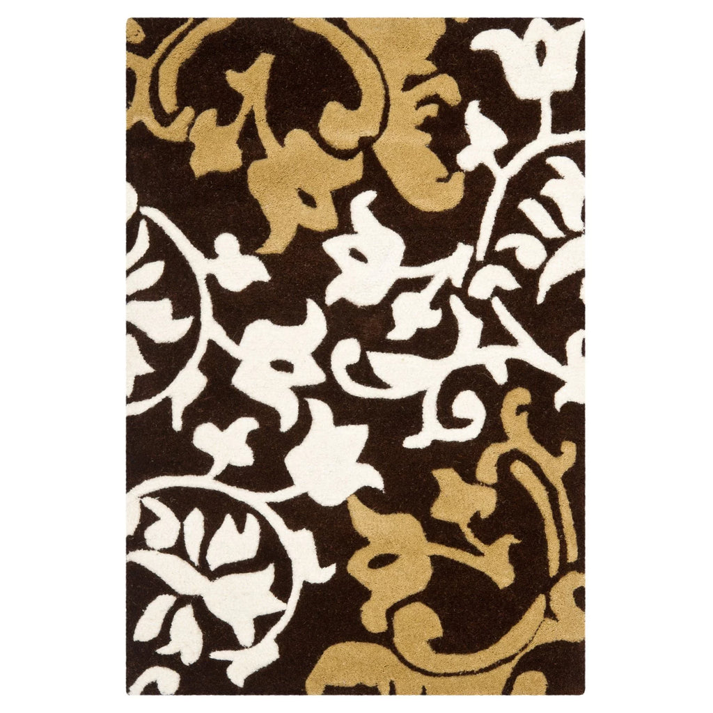 Black Multi 6' x 6' Square Wool Area Rug G1684