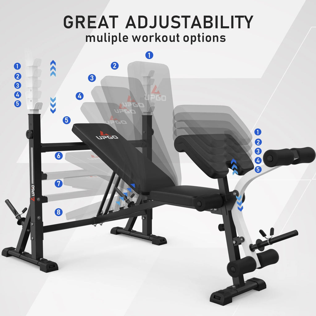Standard Weight Bench with Preacher Curl Pad and Leg Developer B265