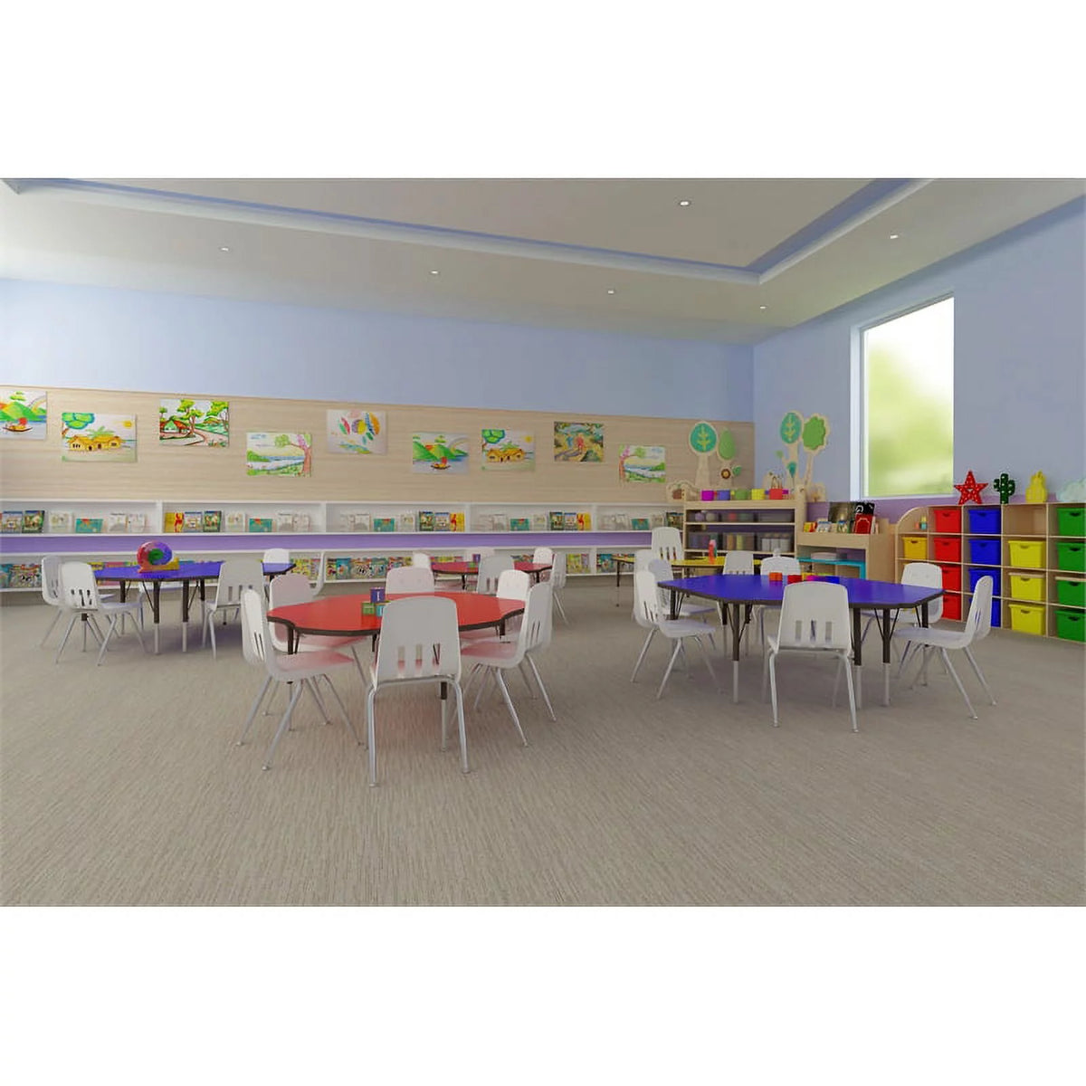 Gray Granite Laminate Activity Table U8055