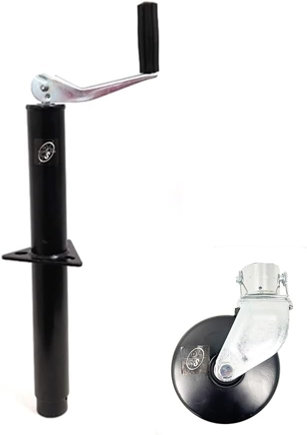5000 lbs A-Frame Trailer Jack with Steel Caster Wheel Pack of 2 G52422