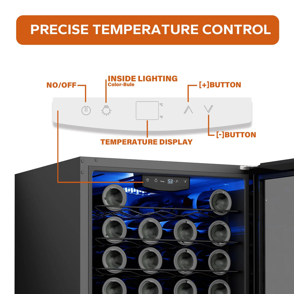 47 Bottle Mini Wine Cooler Refrigerator with Glass Door K880297