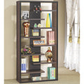 Modern Asymmetrical Weave Design Cappuccino Bookcase C984