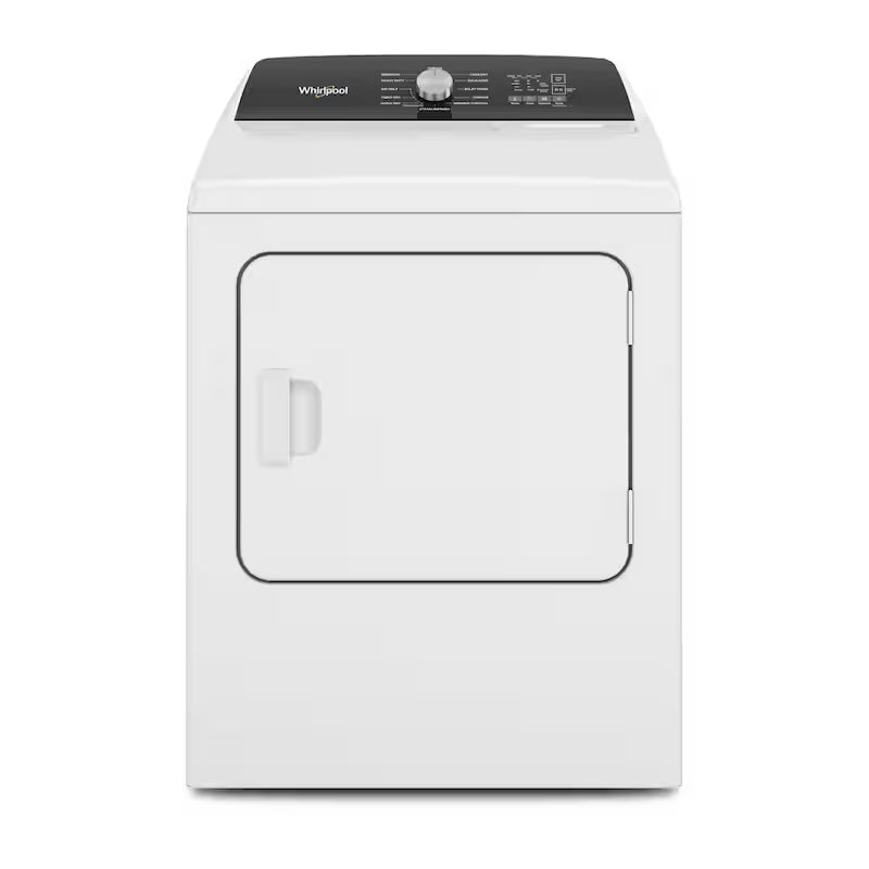 White 7 cu. ft. Electric Top Load Dryer with Steam W905