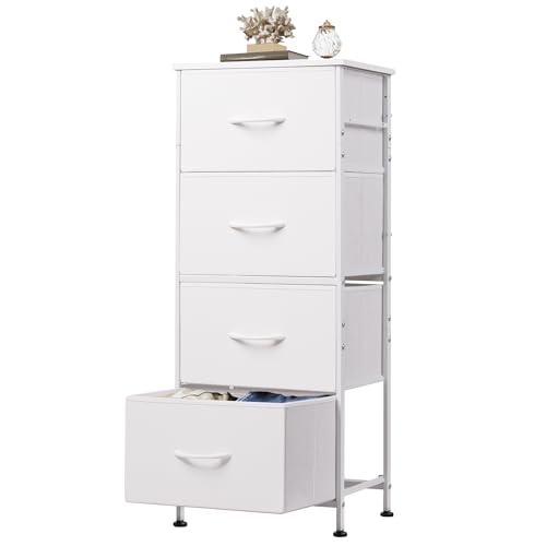 Rustic Brown 4 Drawer Fabric Storage Dresser P134