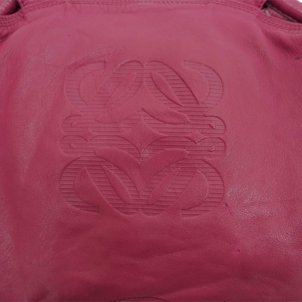 Pre-Owned Pink Leather Handbag X7722