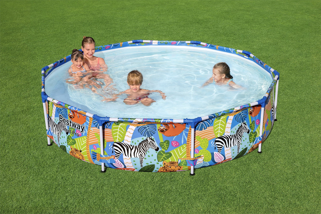 10 ft. x 26 in. Round Metal Frame Above Ground Pool J97322