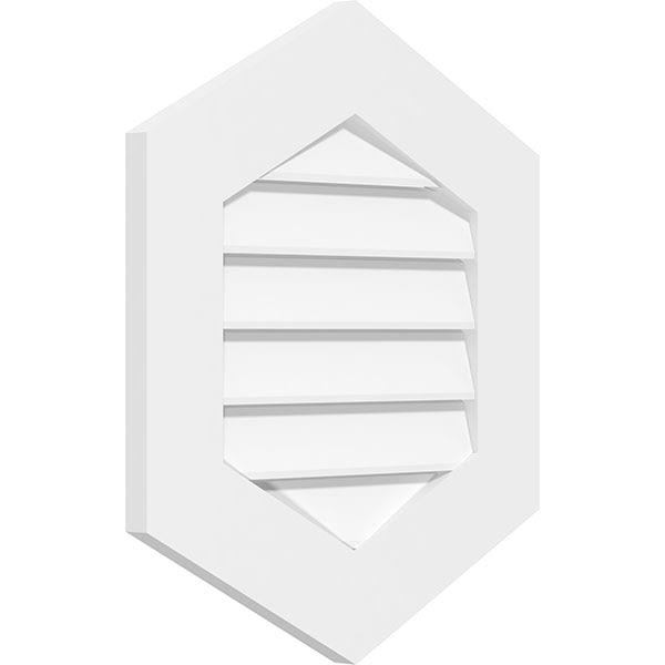 Vertical Peaked Surface Mount PVC Gable Vent B670132