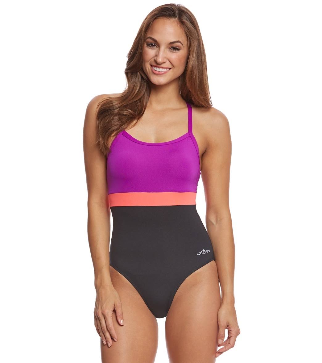 Black Purple Coral One Piece Z580