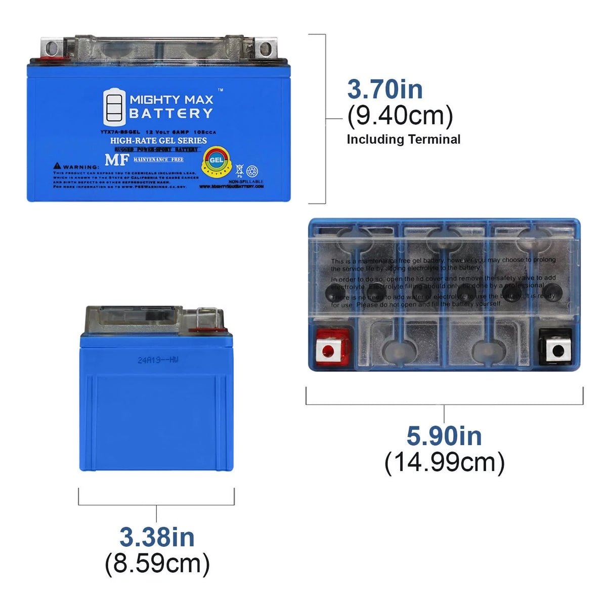 12V GEL Battery with Charger C497