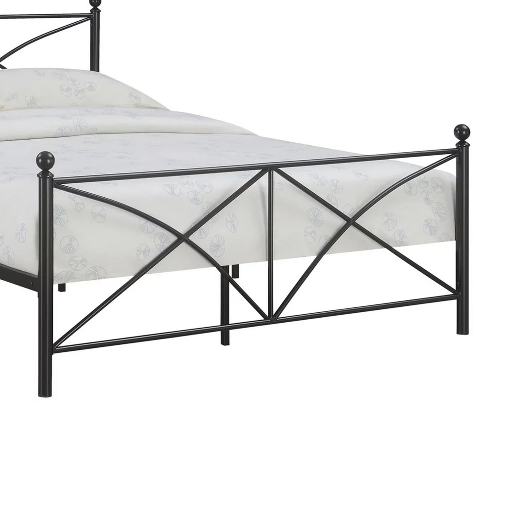 Queen Size Black Metal Bed D82769