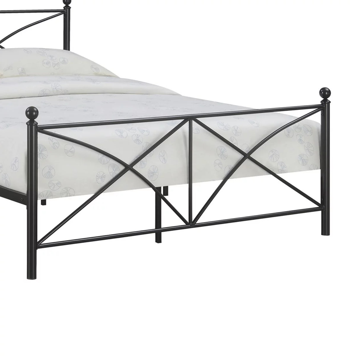 Queen Size Black Metal Bed D82769