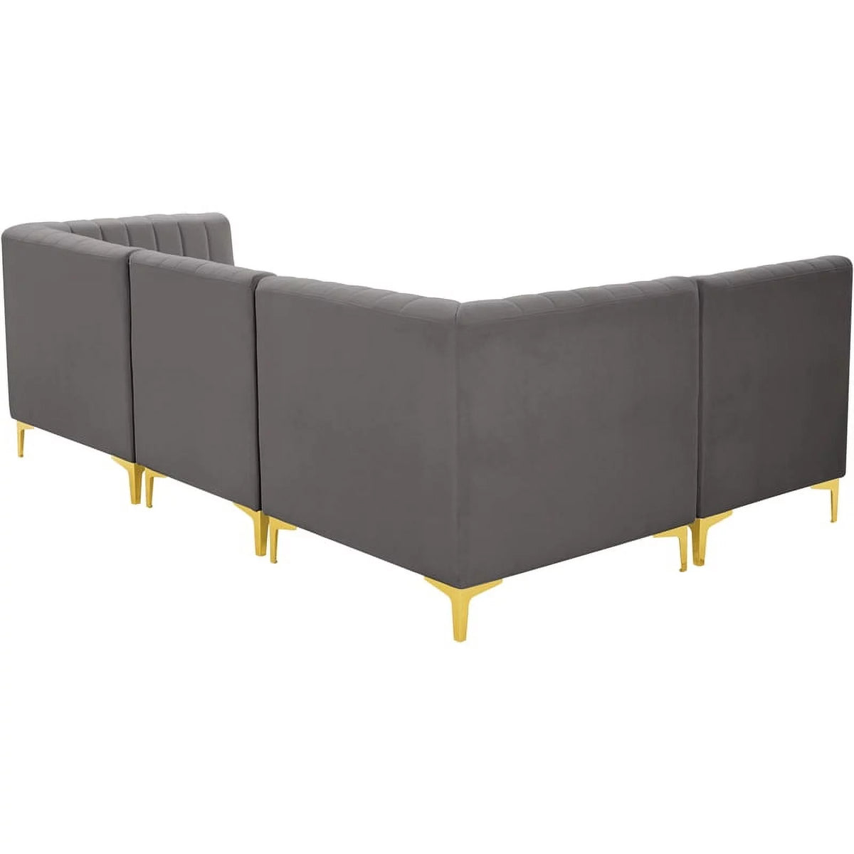Grey Velvet Modular Sectional B571261