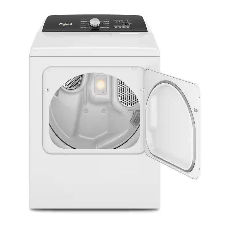 White 7 cu. ft. Electric Top Load Dryer with Steam W905
